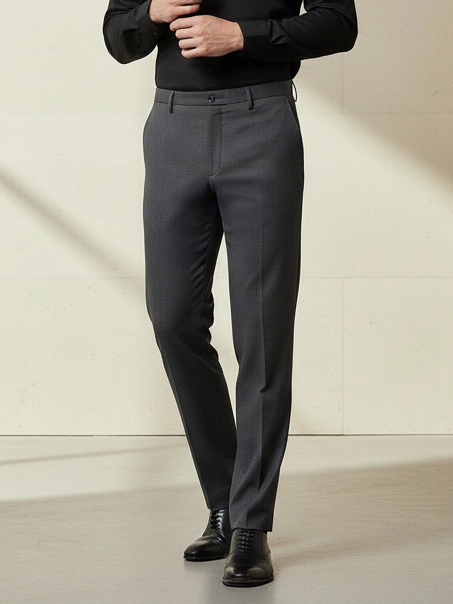 Men Regular Fit Formal Trousers