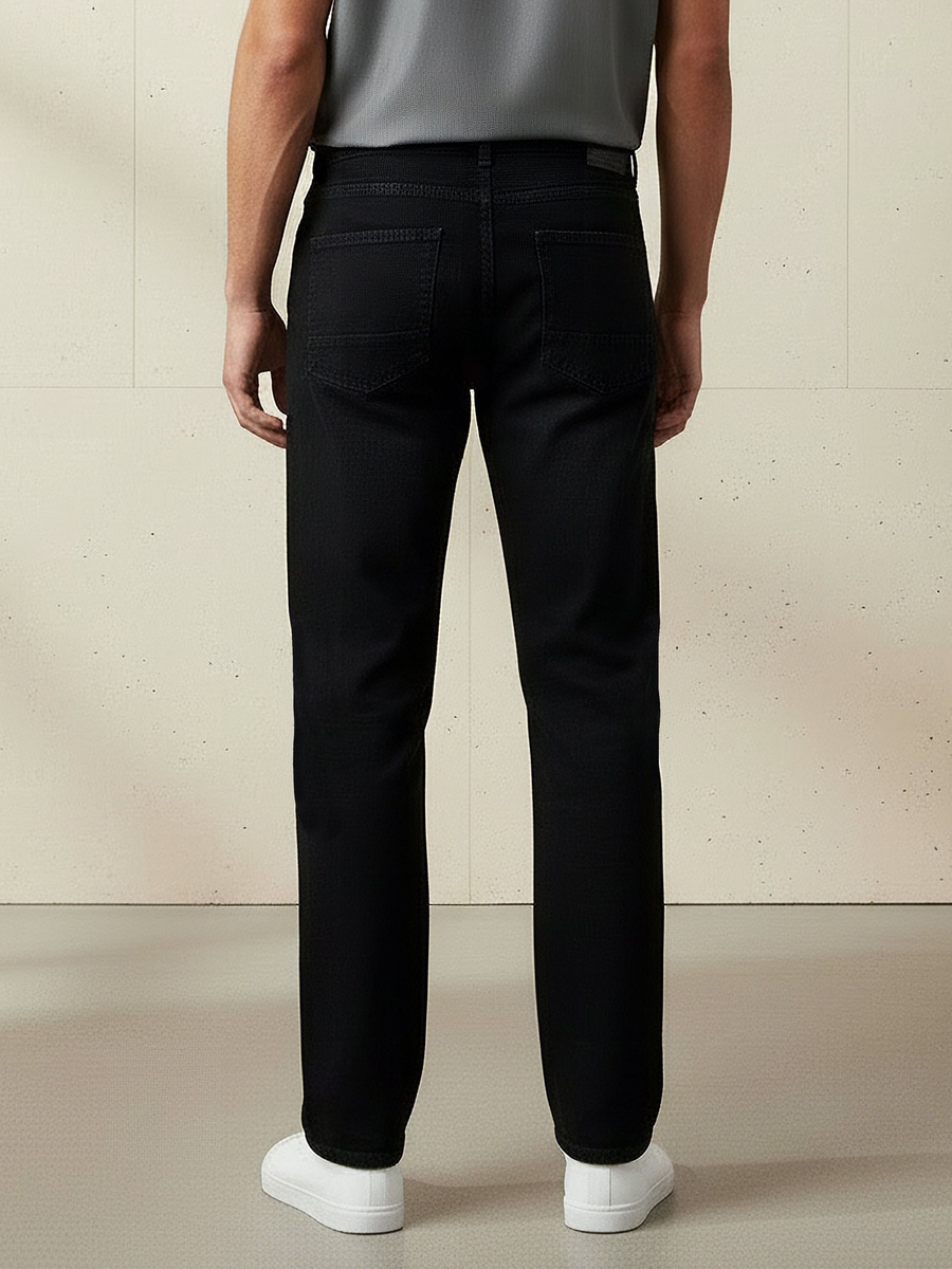 Men Straight Fit Flexi Waist Pocket Jeans