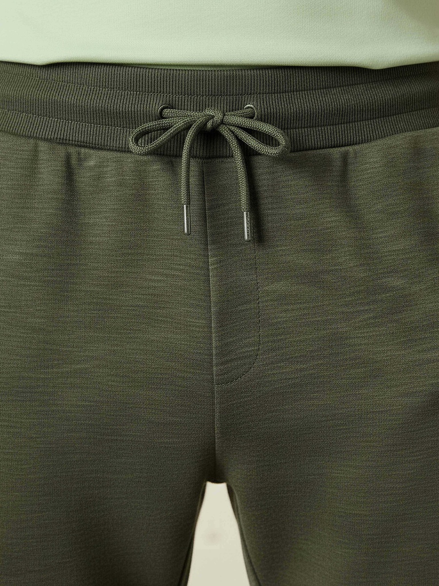 Men Regular Fit Joggers with Drawstring Waist