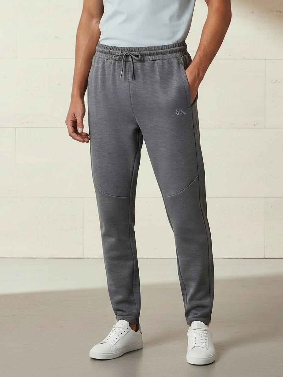 Men Regular Fit Joggers with Drawstring Waist