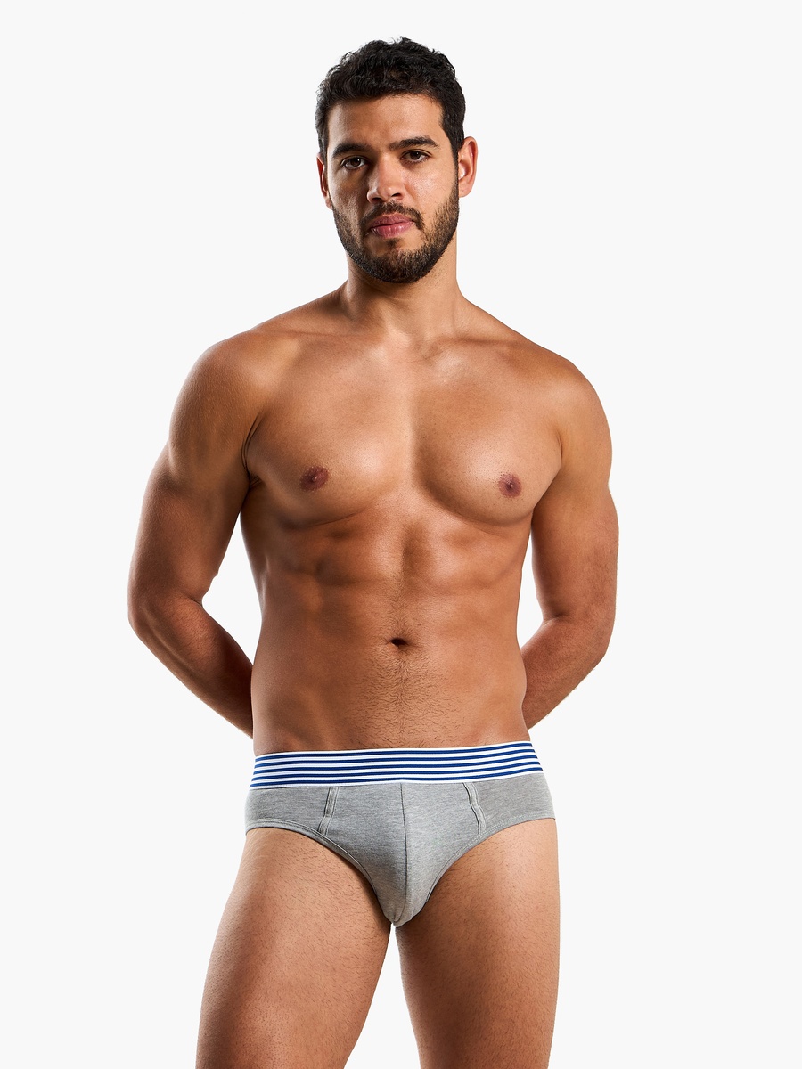 Men Striped Waistband Cotton Briefs - Pack of 3
