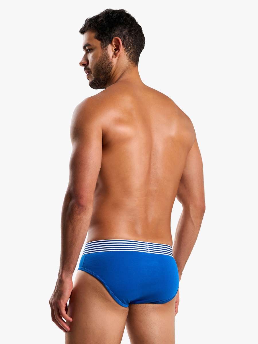 Men Striped Waistband Cotton Briefs - Pack of 3