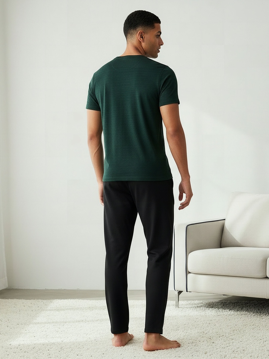 Men Cotton Pocket Nightwear Set