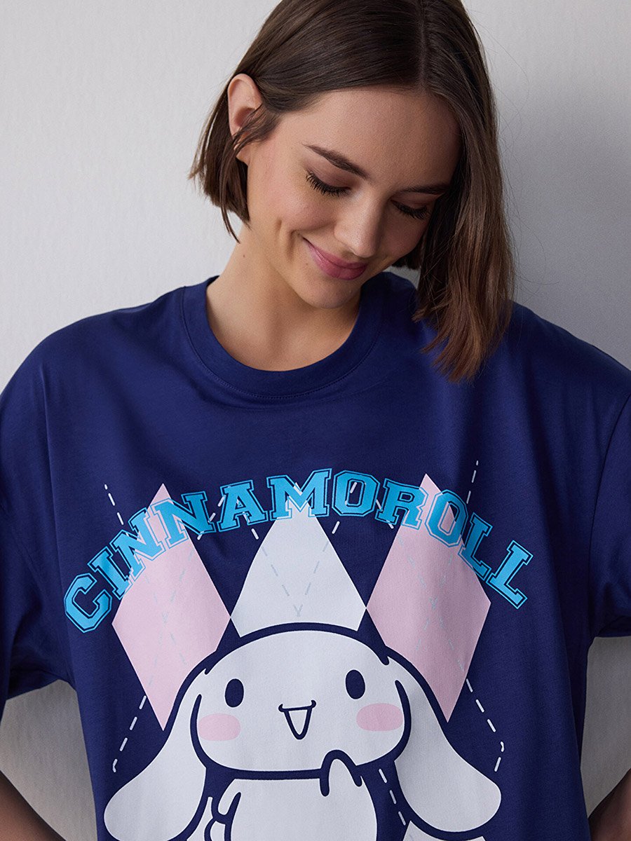 Cinnamoroll Dreamy Print Sleep T-Shirt Dress 