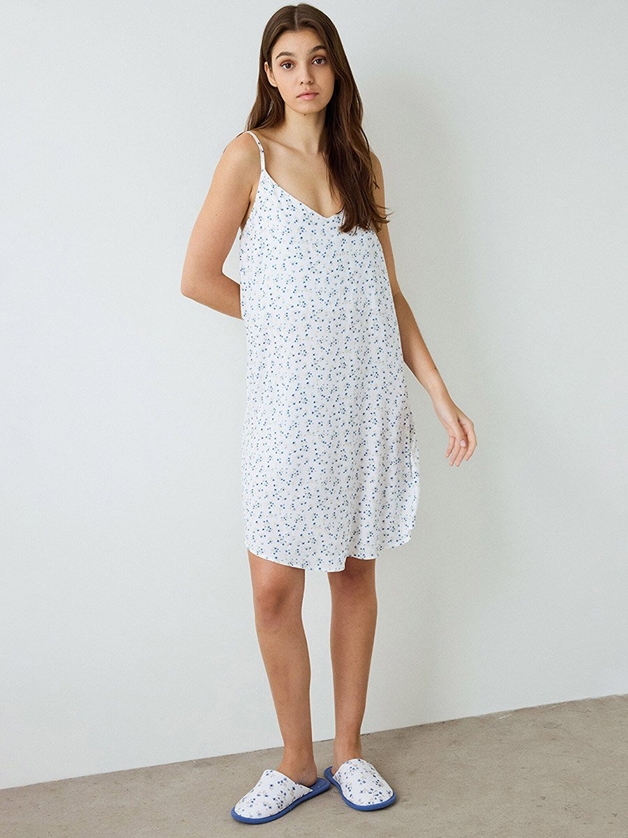 Lilah Floral V Neck Adjustable Strap Nightdress