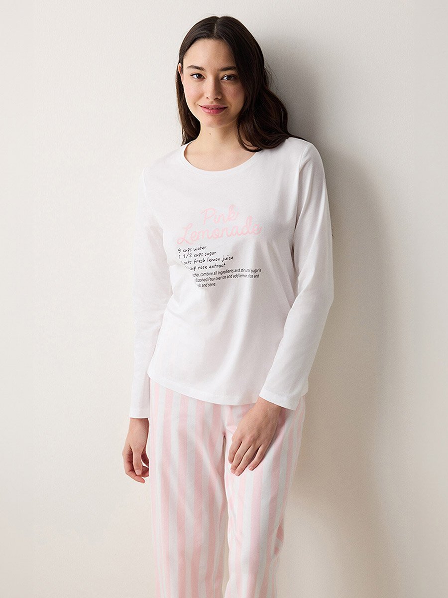 Pink Lemonade Print T-Shirt and Pyjama Set