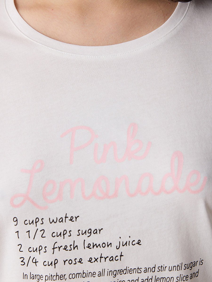 Pink Lemonade Print T-Shirt and Pyjama Set
