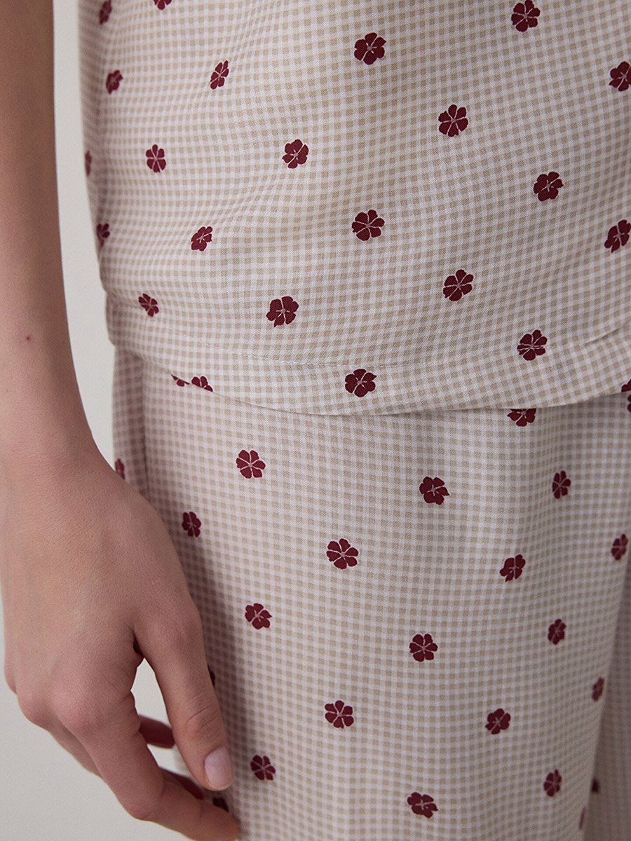 Freya Floral Print Shirt and Pyjama Set