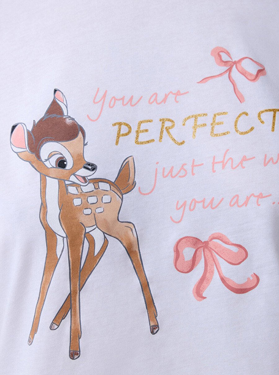 Bambi Print Cotton T-Shirt and Pyjama Set