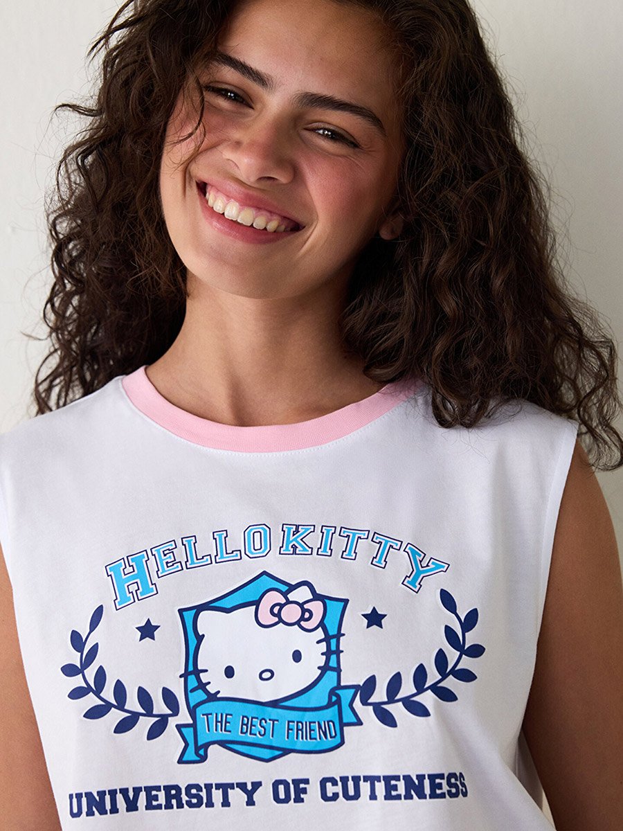 Hello Kitty Print Tank and Shorts Set