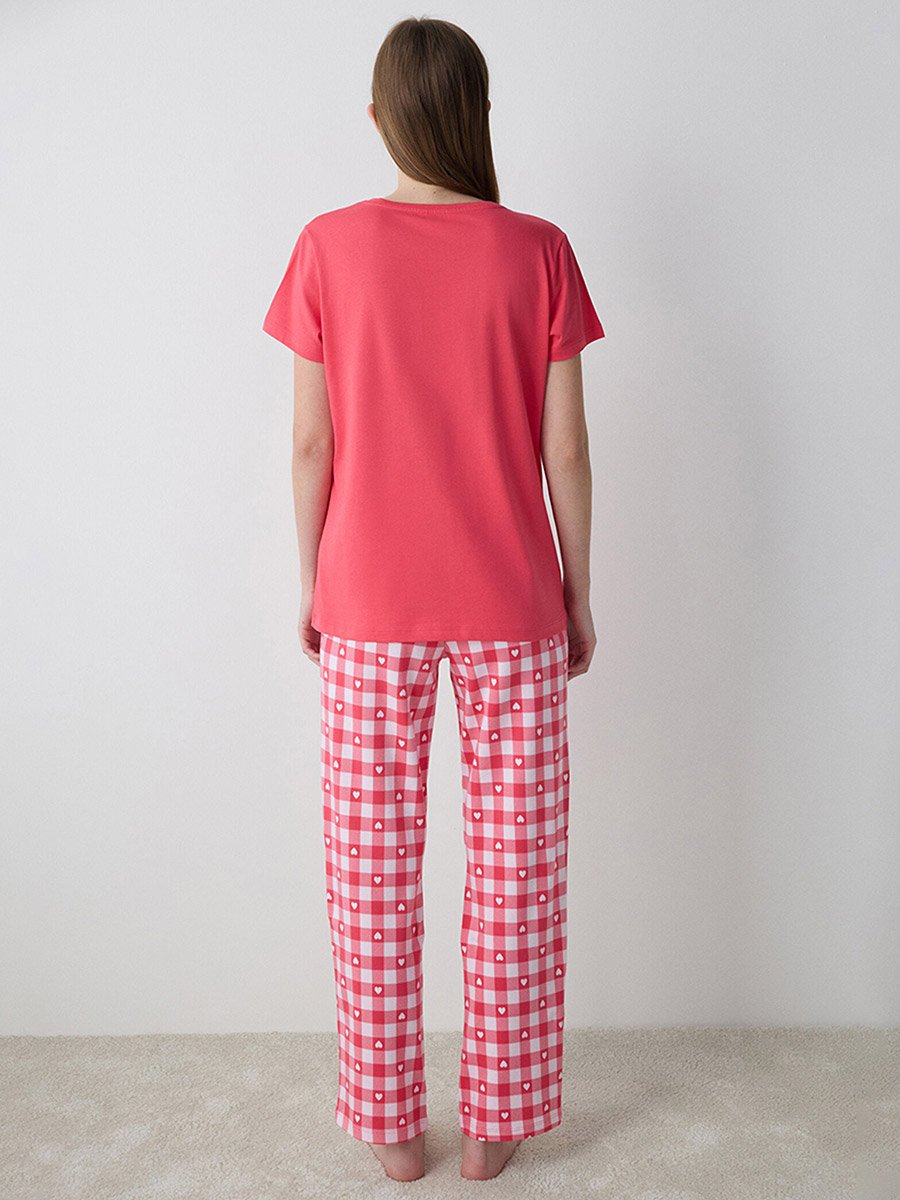 Bisou Graphic Cotton T-Shirt and Pyjama Set