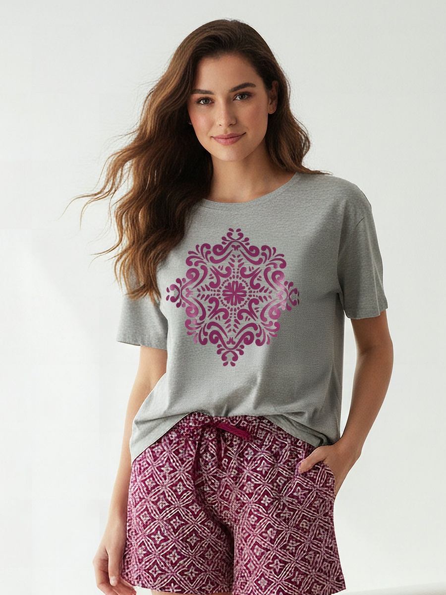 Pyjama Short Set with T-Shirt and Shorts