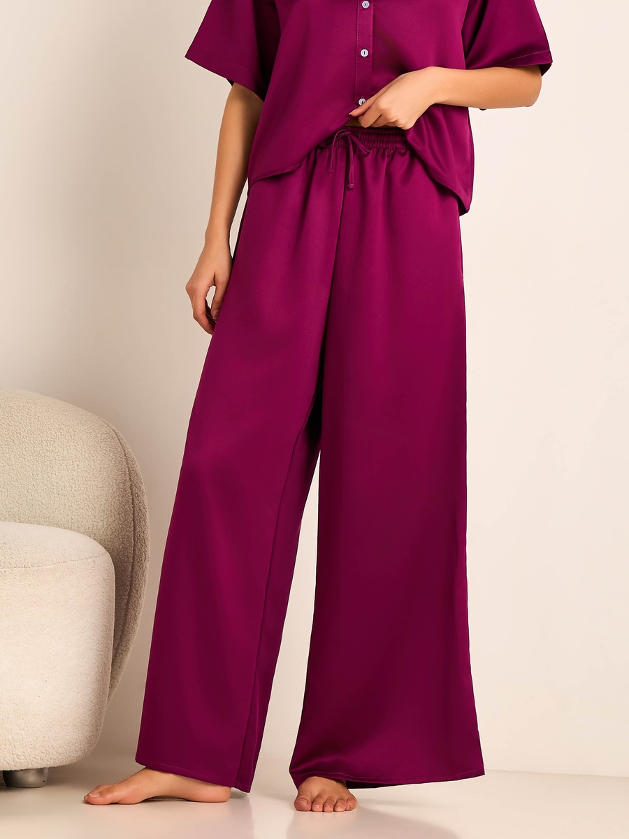 Pyjama Set with Button-Down Shirt and Trousers