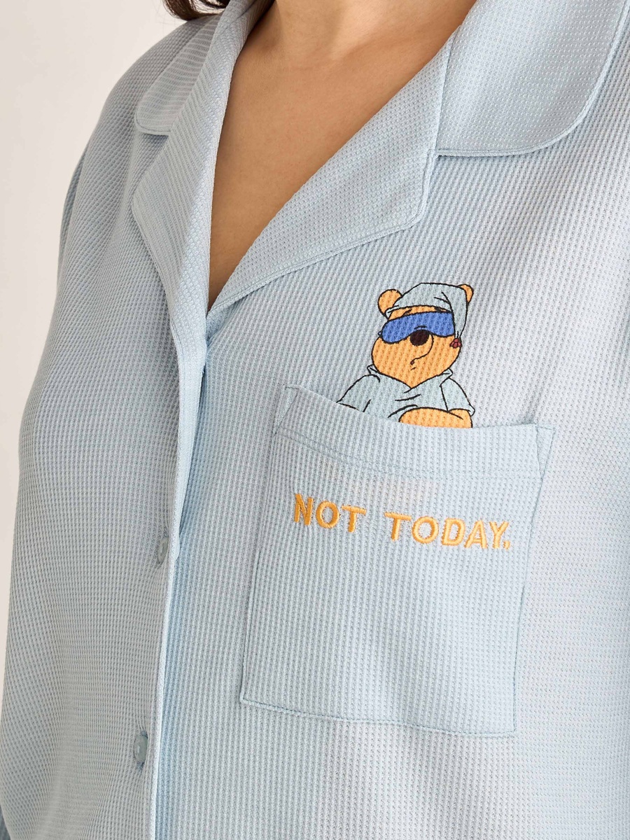 Winnie the Pooh Pyjama Set with Button-Down Shirt and Trousers