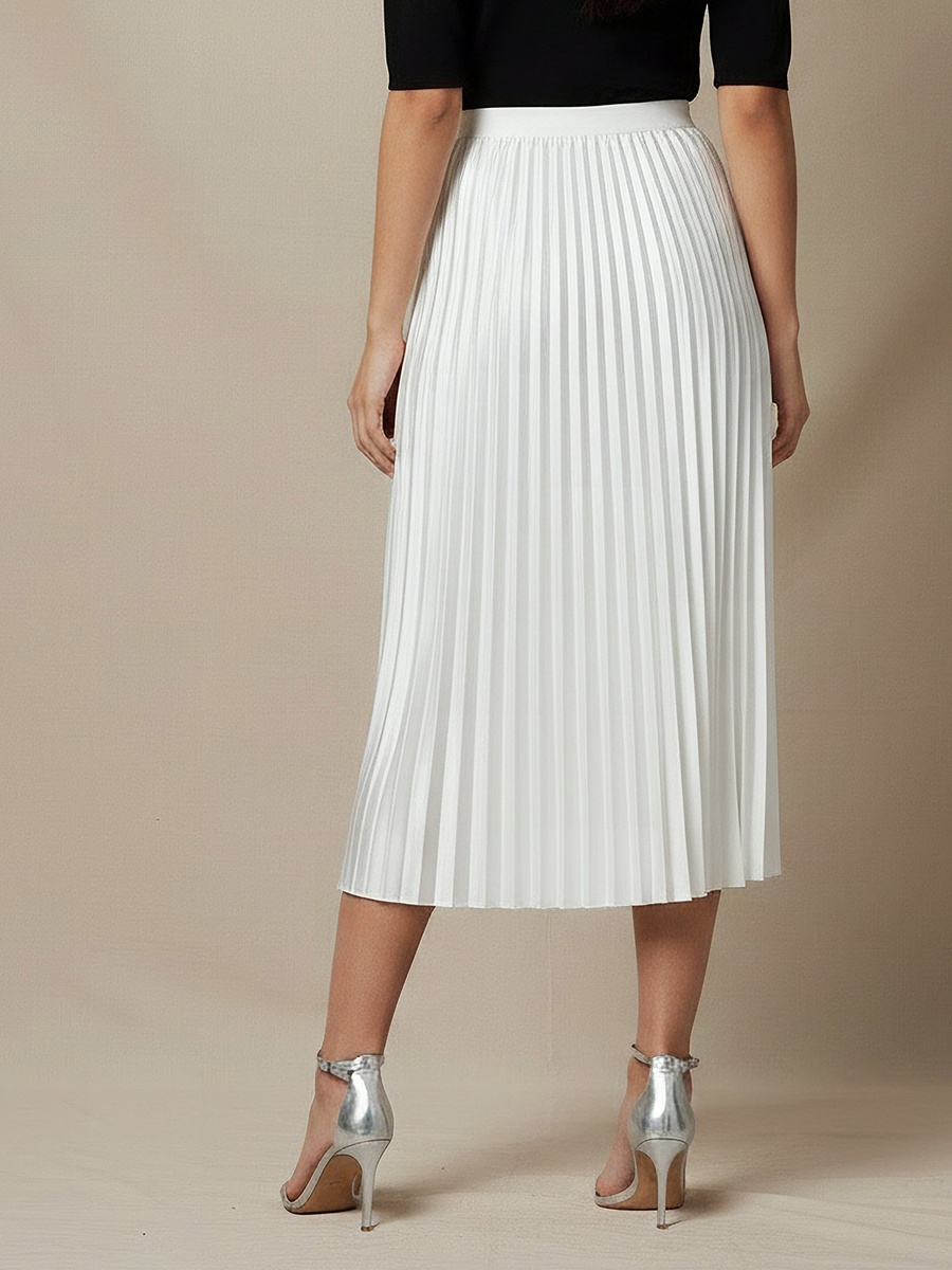 Midi Skirt with Pleats