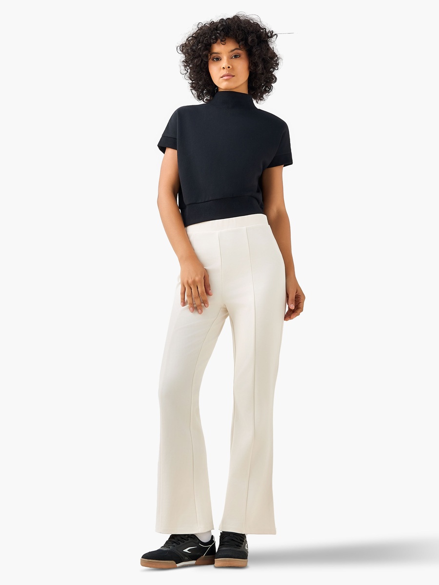 Flared Leggings with Panel Detail