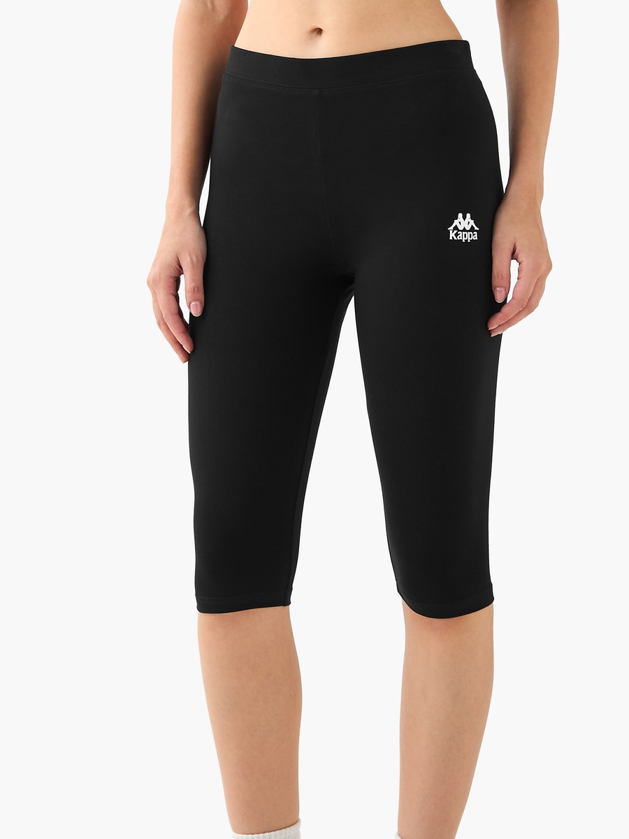 Pack of 2 Elasticated Knee Length Leggings with Logo Design