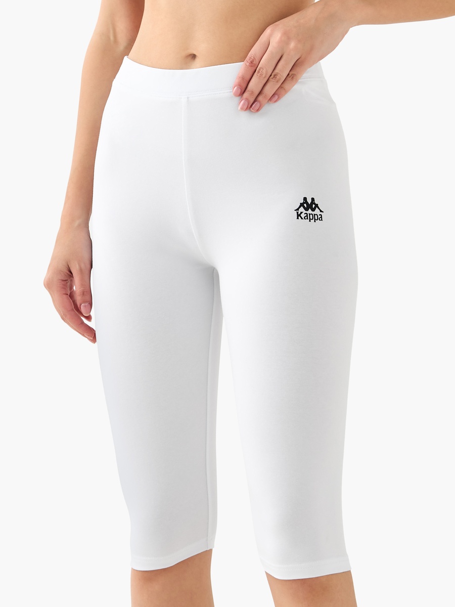 Pack of 2 Elasticated Knee Length Leggings with Logo Design