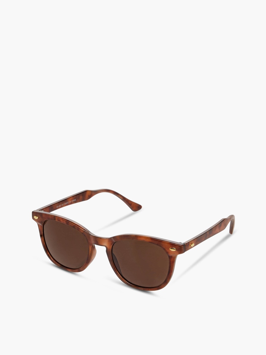 UV Protection Brown Lens Square Sunglasses