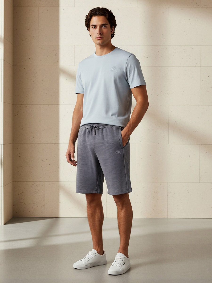 Men Drawstring Waist Shorts