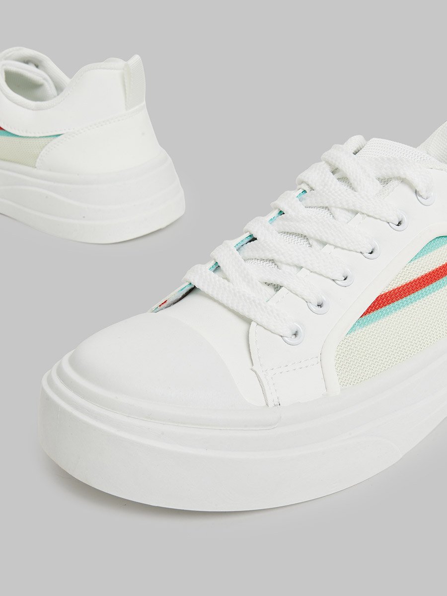 Off White Retro Stripe Sneakers