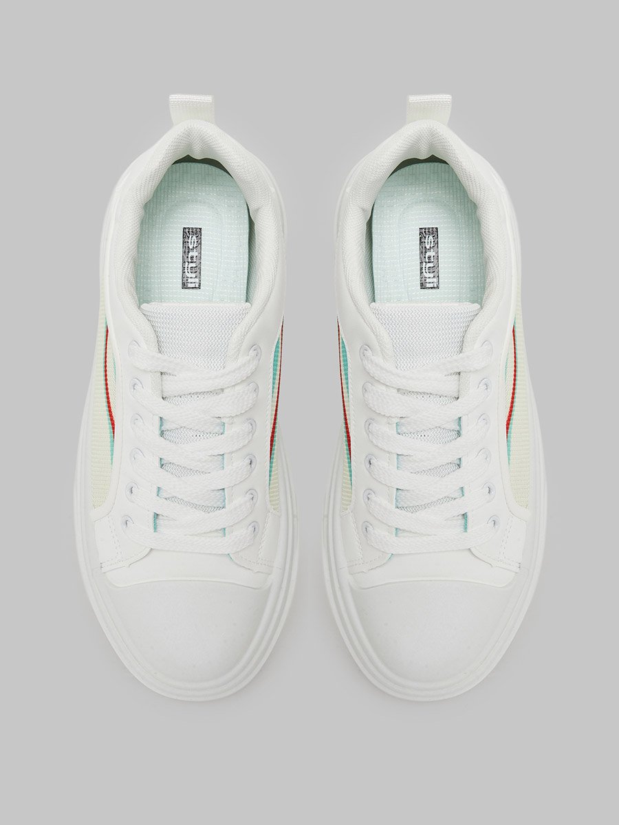 Off White Retro Stripe Sneakers