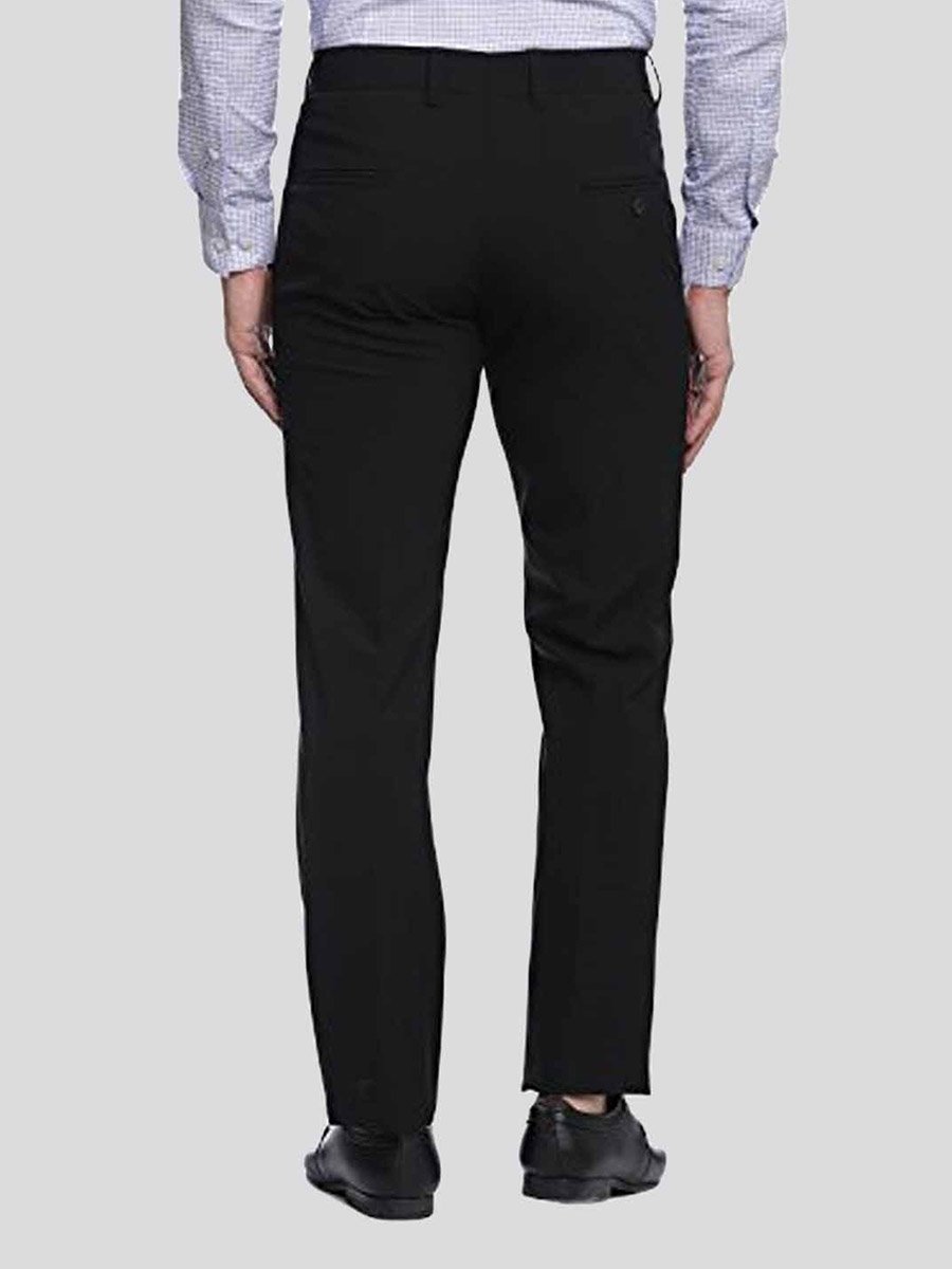 Men Black Stretchable Formal Trousers