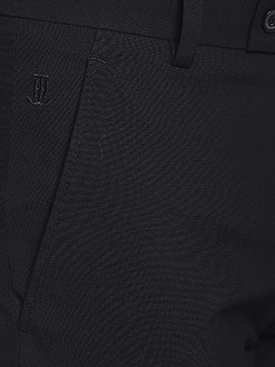 Men Black Stretchable Formal Trousers