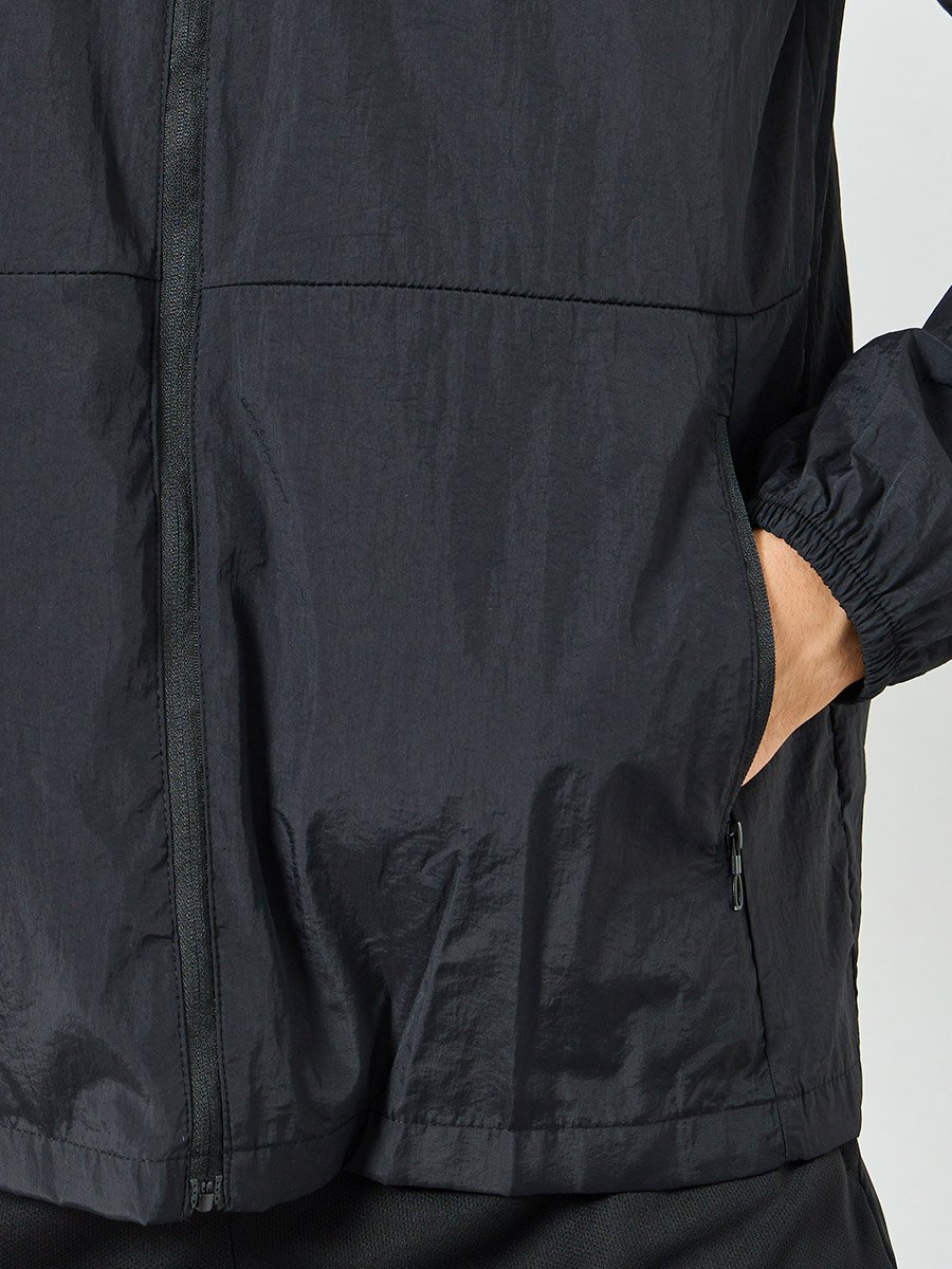 Men Black Zip-Up Jacket