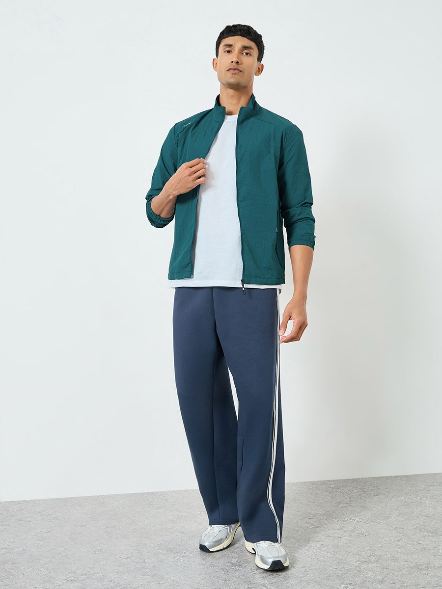 Men Teal Long Sleeve Jacket