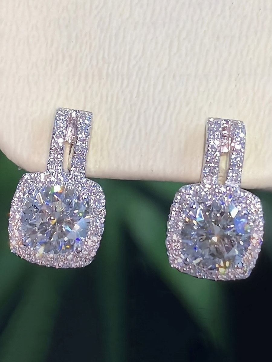 Embellished Square Earrings