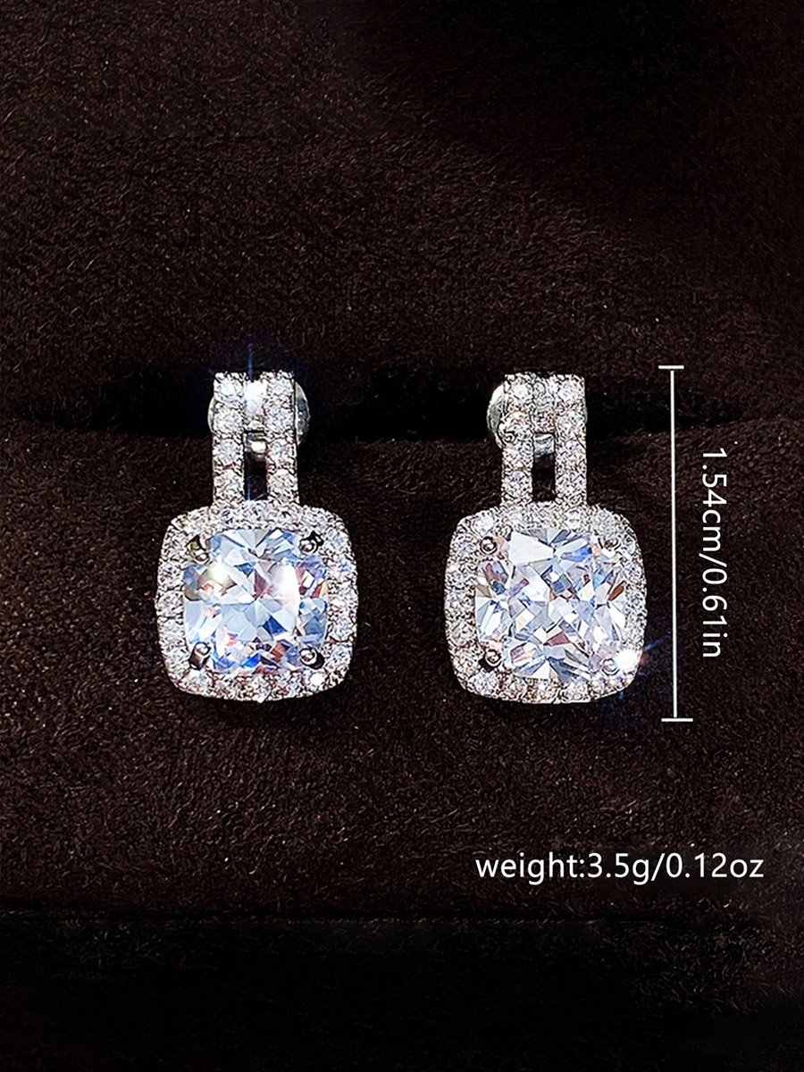Embellished Square Earrings