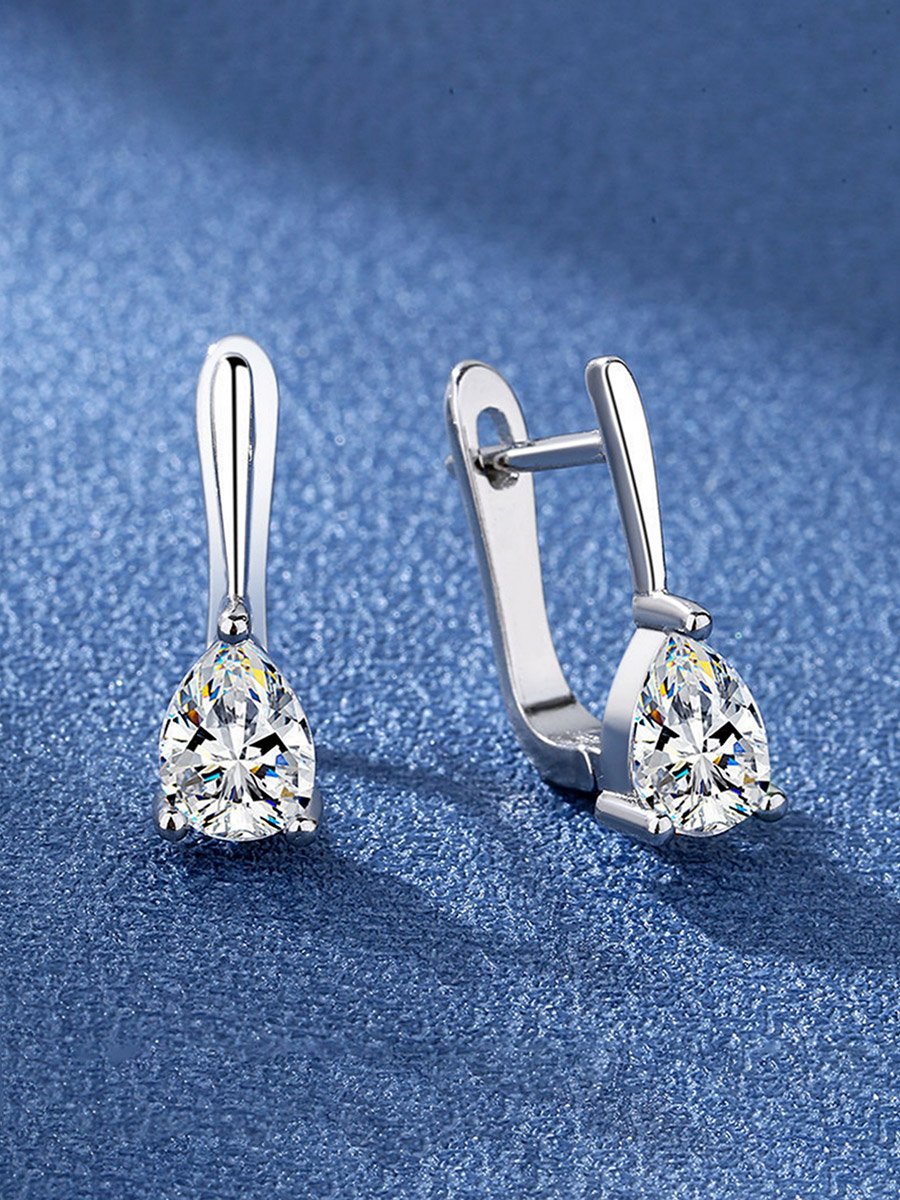 Rhinestone Waterdrop Earrings