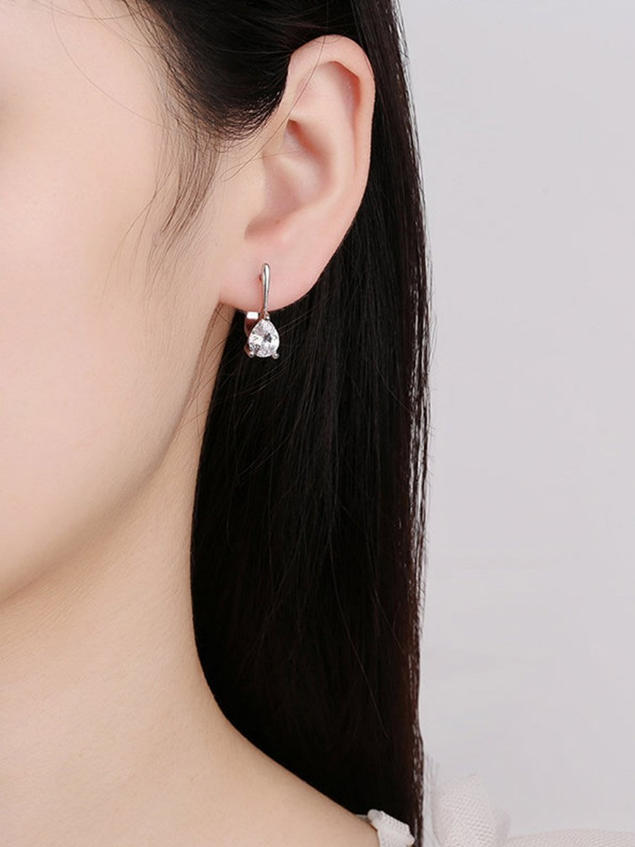 Rhinestone Waterdrop Earrings