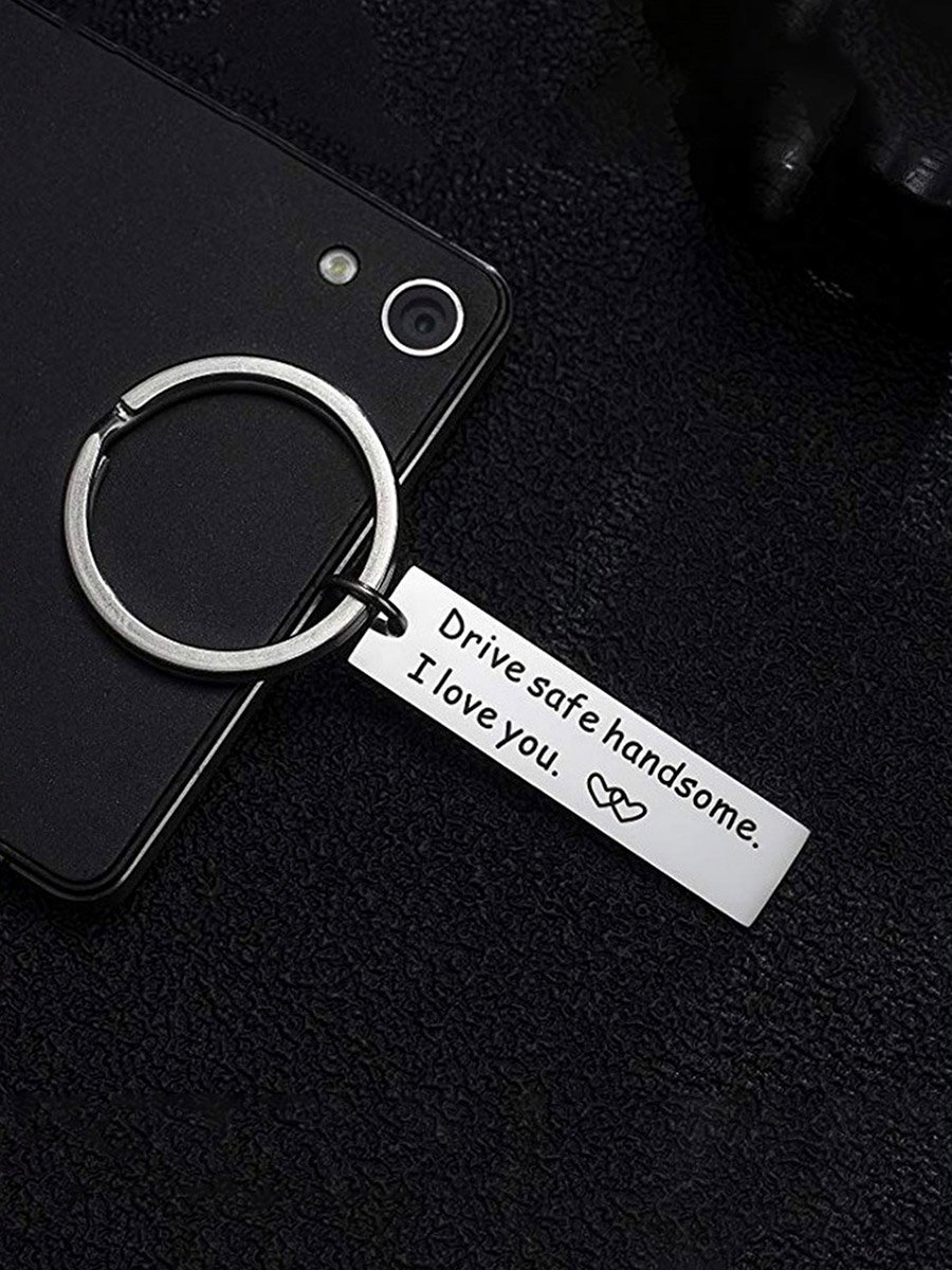 Slogan Print Keychain