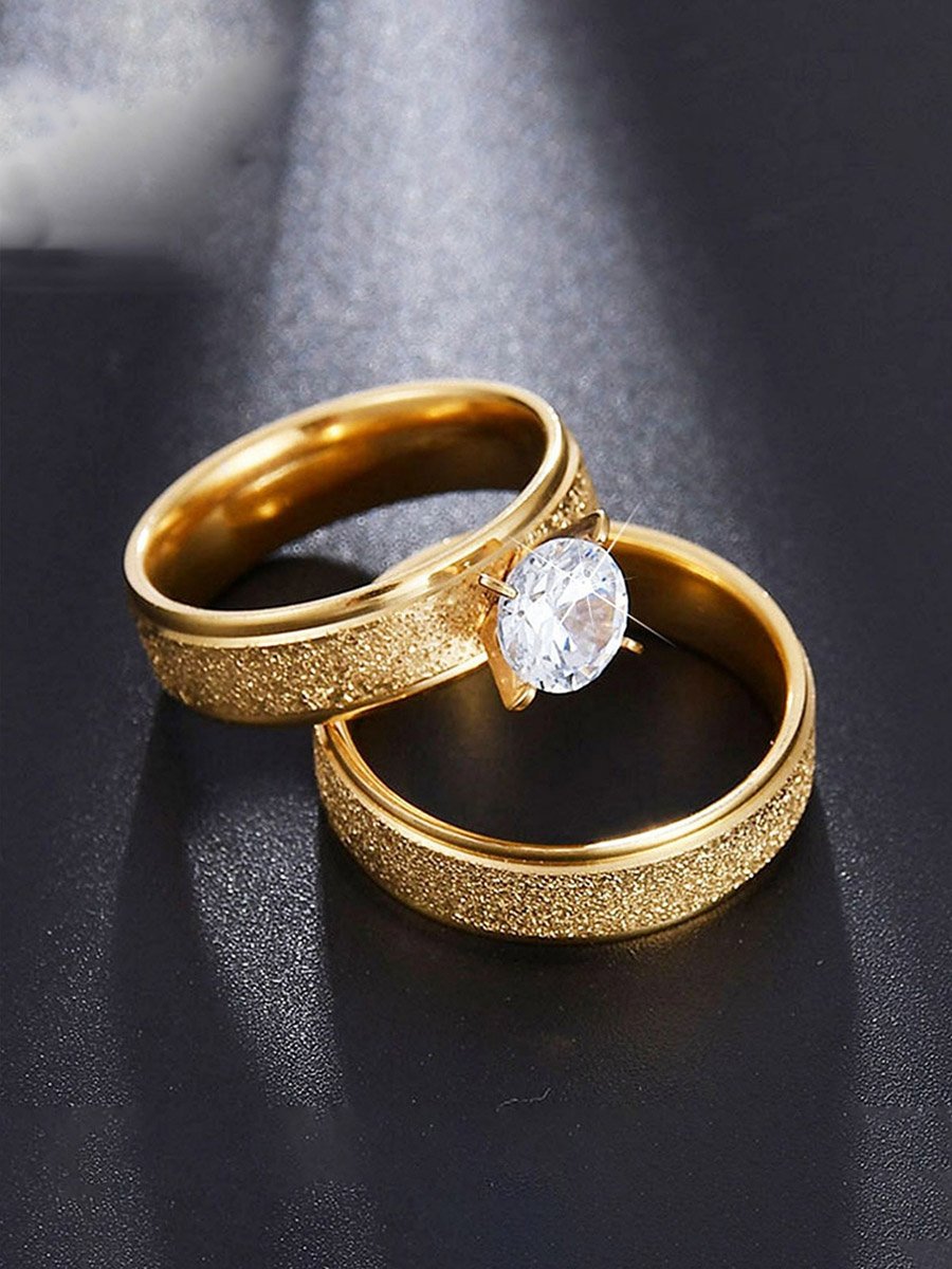 Pack of 2 - Rhinestone Embellished Rings