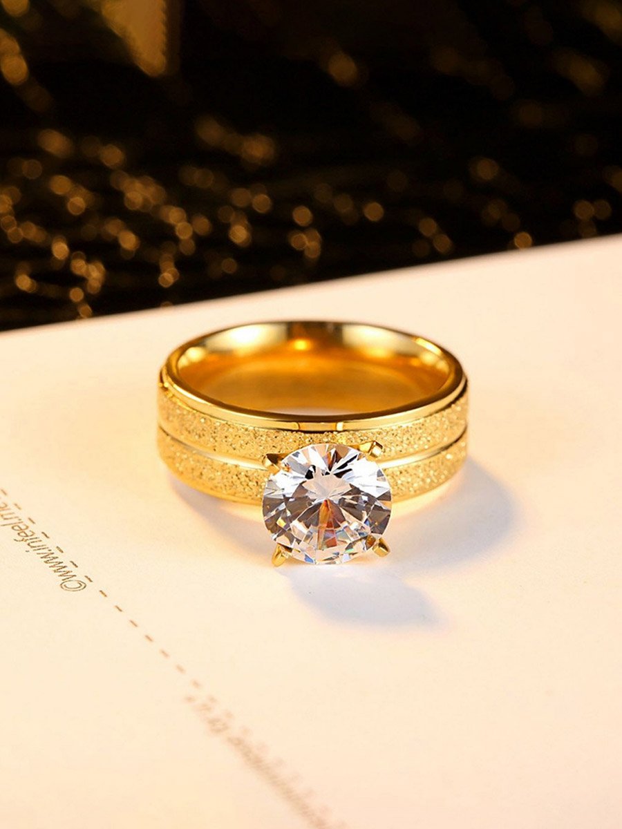 Pack of 2 - Rhinestone Embellished Rings