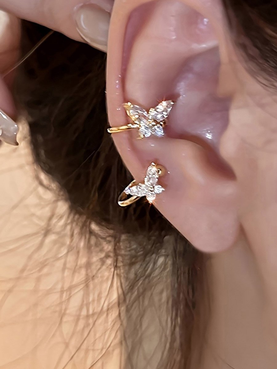 Butterfly Shaped Ear Clip Earrings