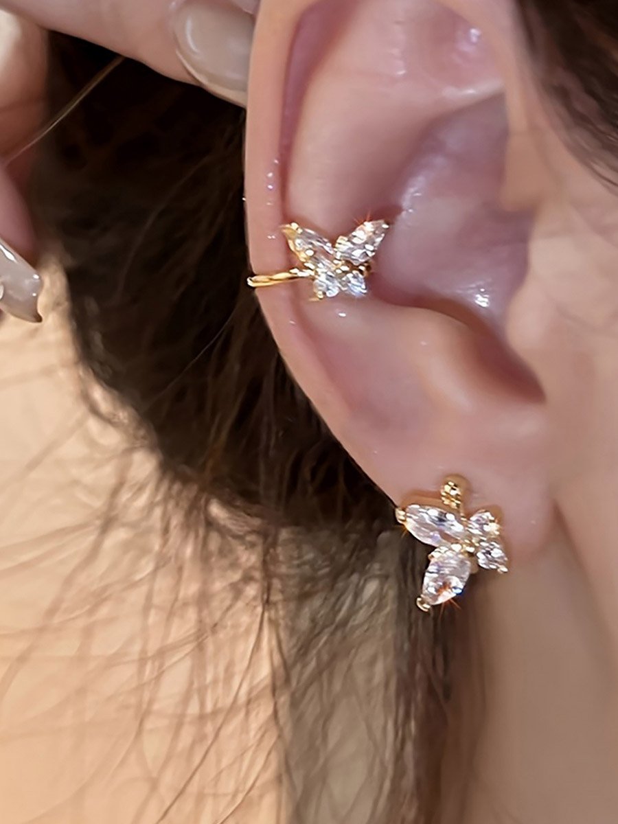 Butterfly Shaped Ear Clip Earrings