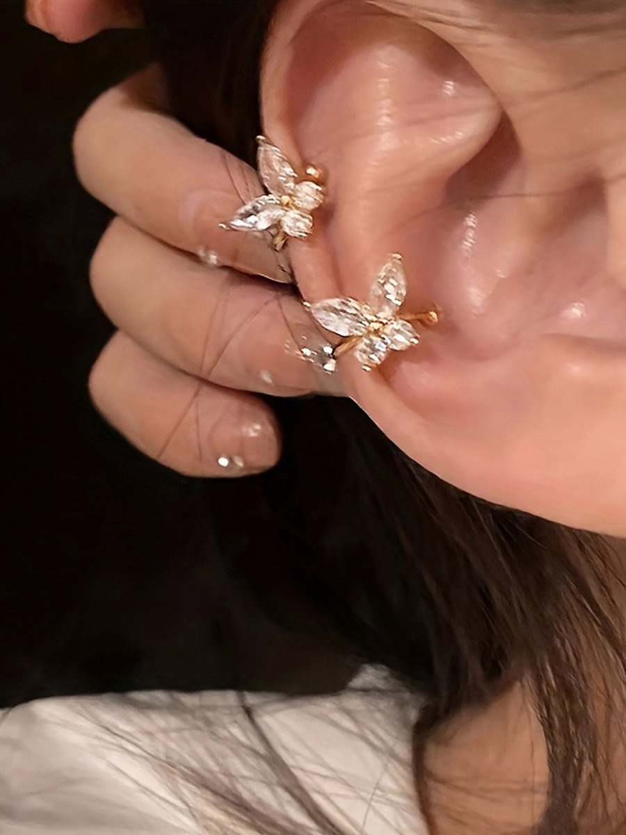 Butterfly Shaped Ear Clip Earrings