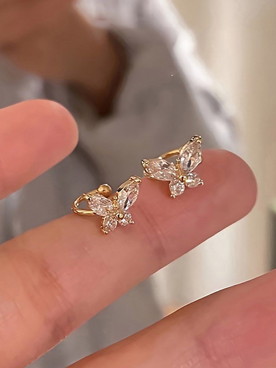 Butterfly Shaped Ear Clip Earrings