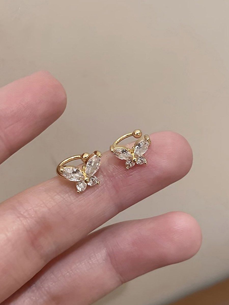 Butterfly Shaped Ear Clip Earrings