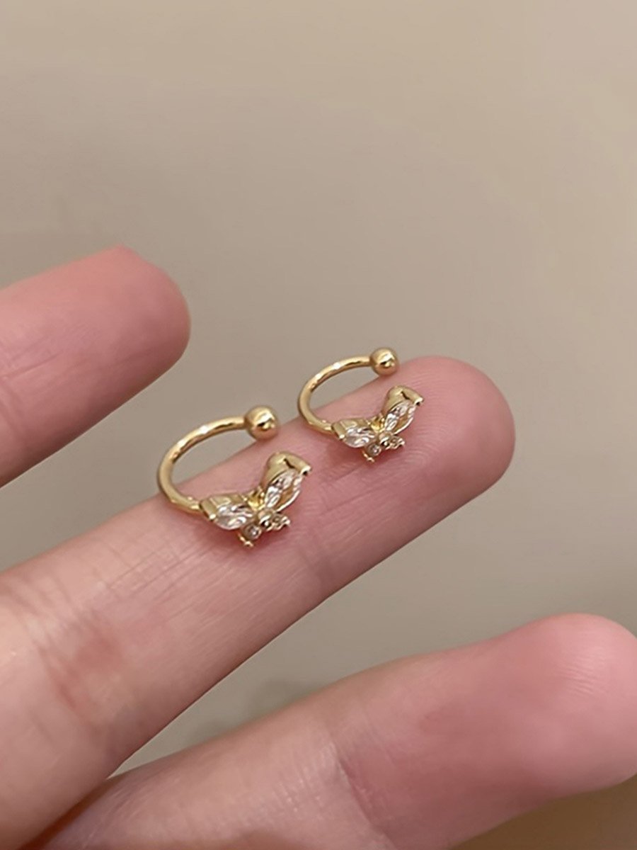 Butterfly Shaped Ear Clip Earrings