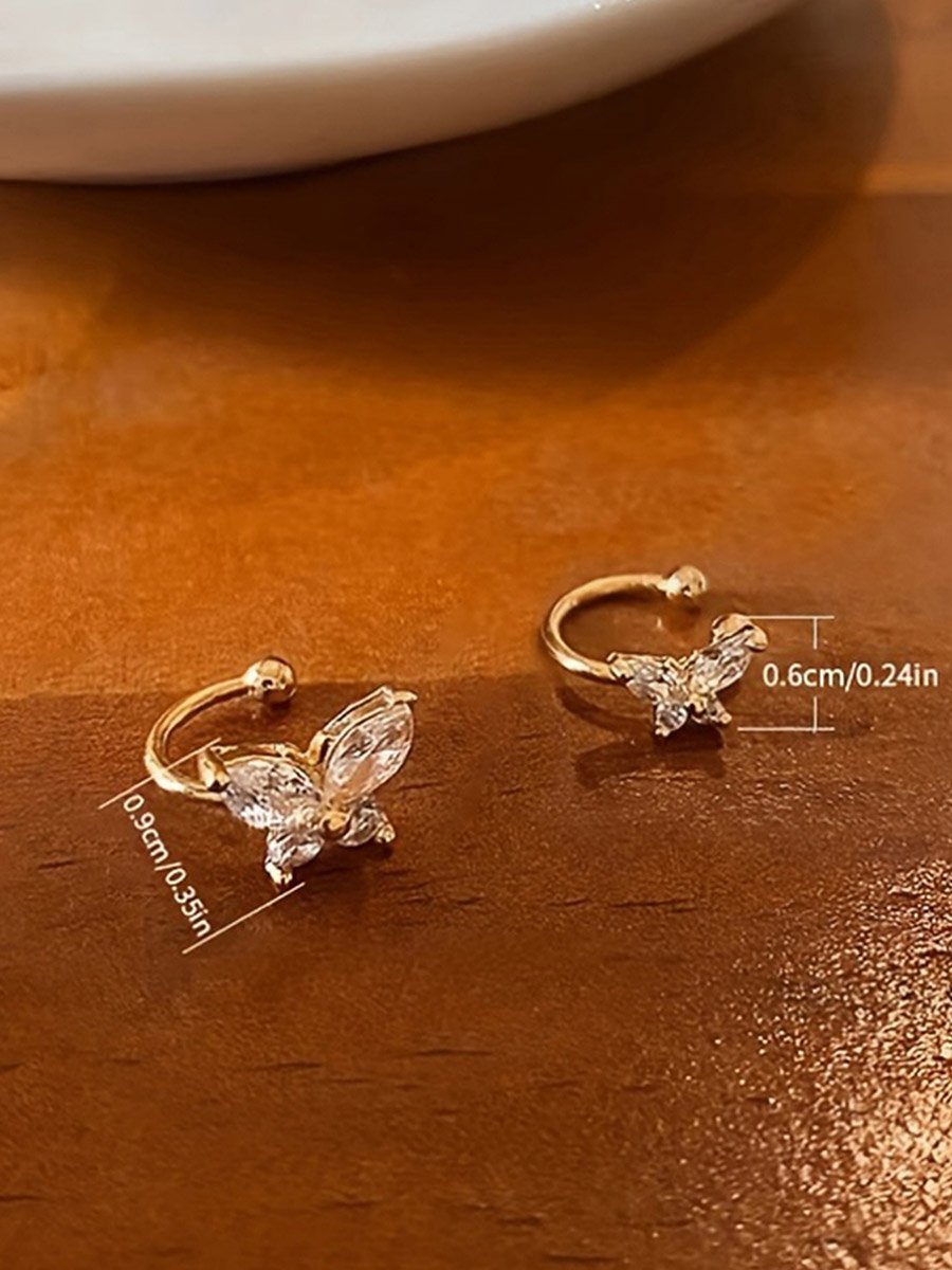 Butterfly Shaped Ear Clip Earrings