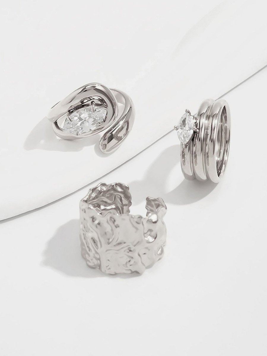 Pack of 3 - Statement Rings
