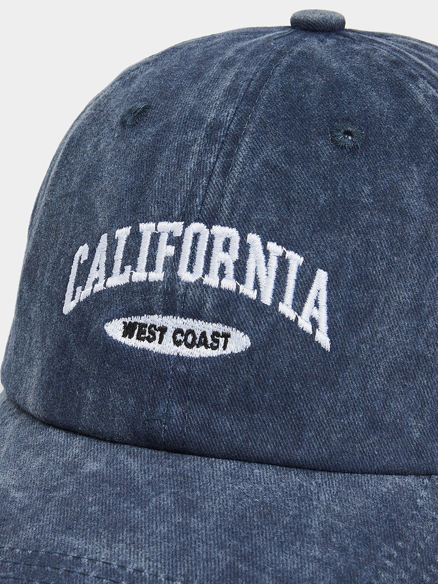 Navy Blue Embroidered Baseball Cap