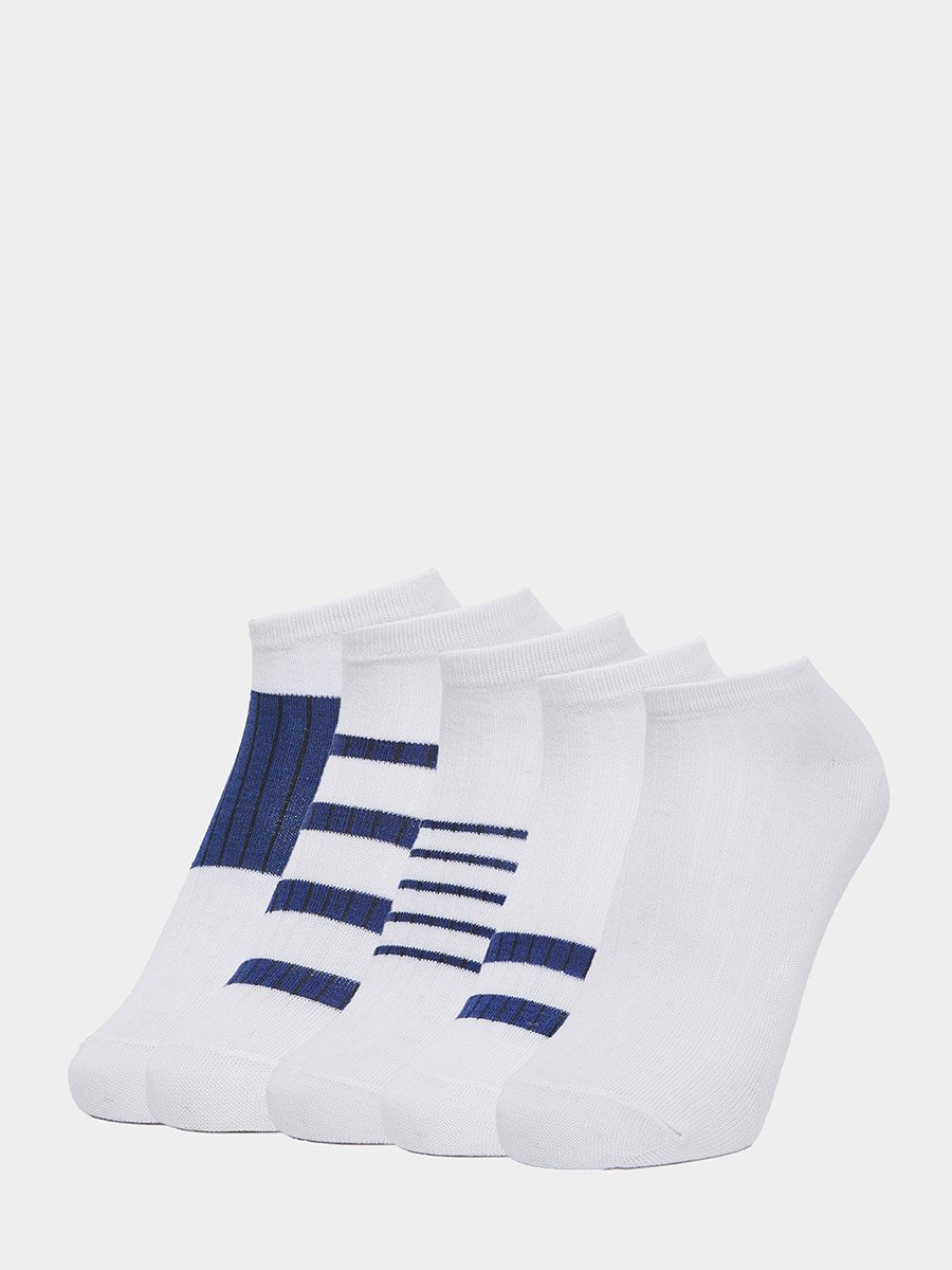 Pack of 5 - Striped Detail Ankle Socks