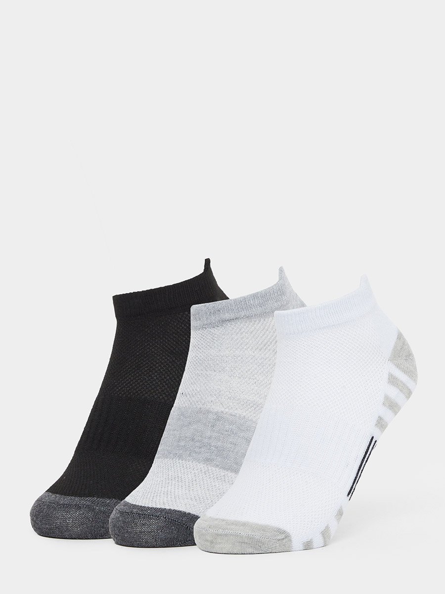 Pack of 3 - Contrast Detail Ankle Socks