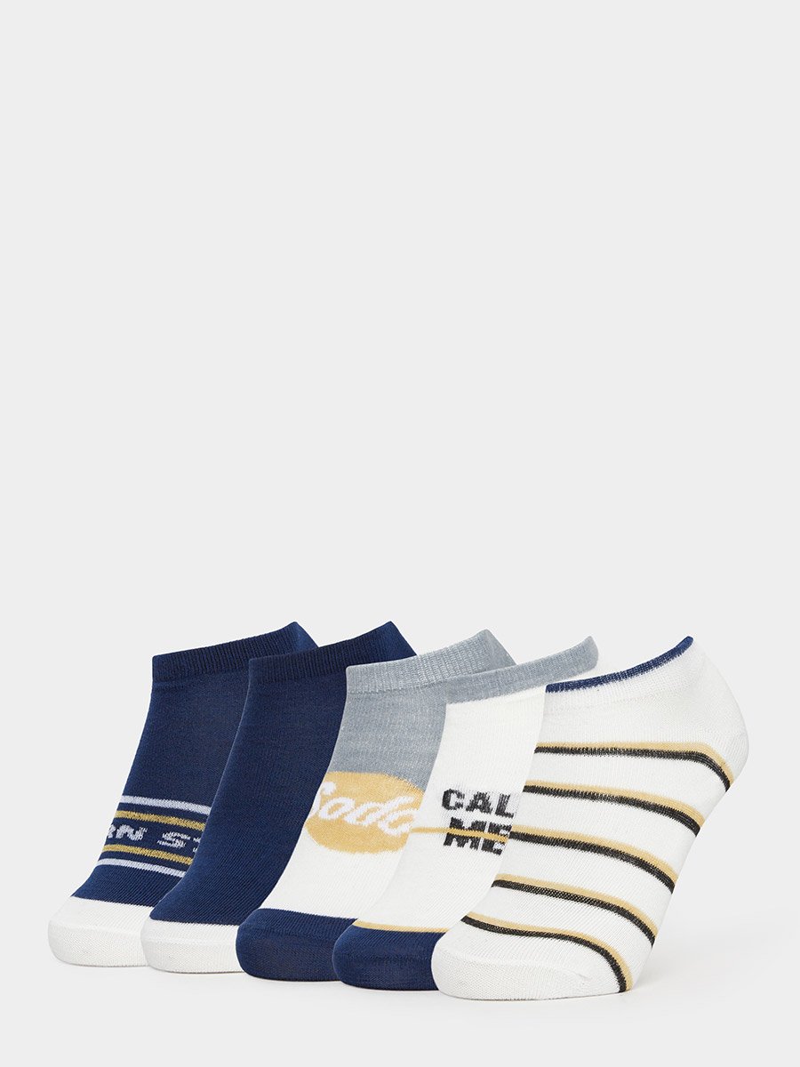 Pack of 5 - Striped Detail Ankle Socks