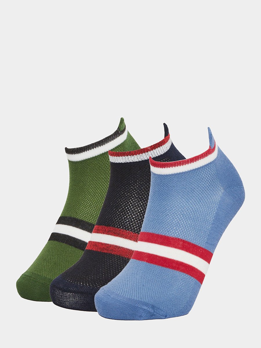 Pack of 3 - Striped Detail Ankle Socks